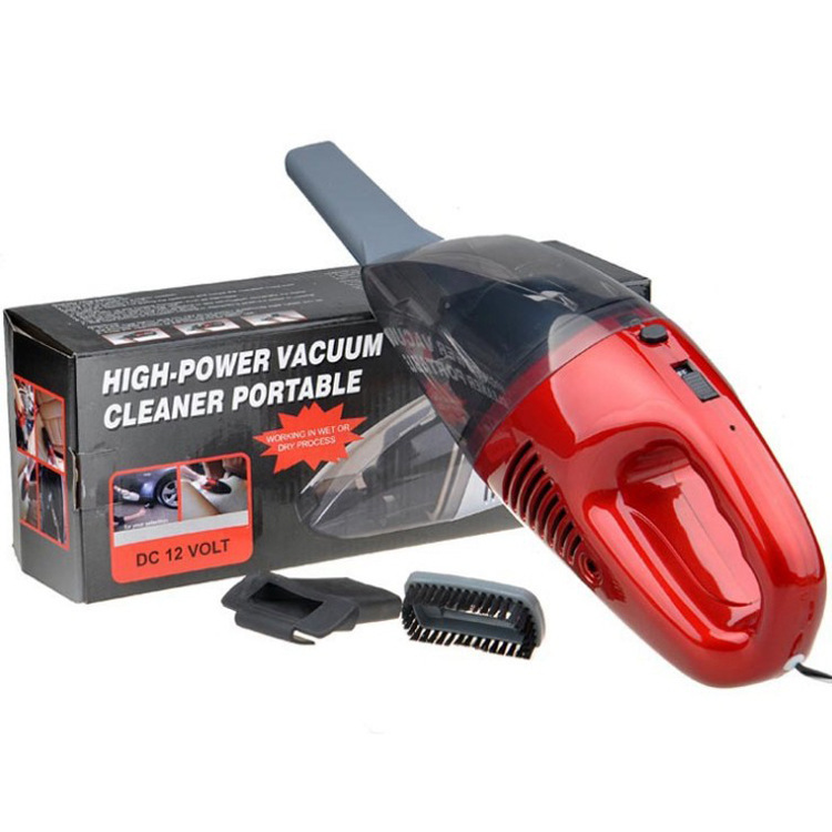 跨境新款便携式汽车干湿两用手提式车载吸尘器点烟器车用吸尘器