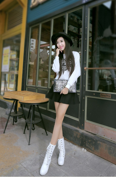 Bottes femme en PU artificiel - Ref 3354841 Image 4