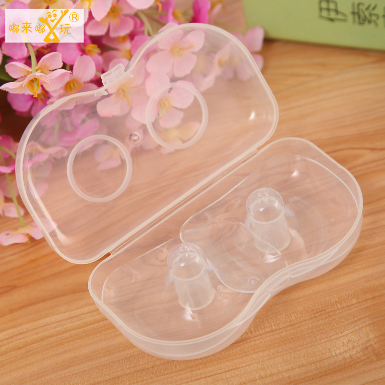 transparent box-packed 2 Liquid state silica gel mom Nursing bra Maternal Baoma papilla Protective cover