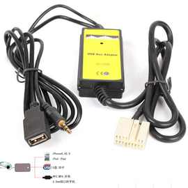 本田2.4 USB+AUX音频线 车载MP3 数码碟盒 亚马逊 ebay速卖通批发