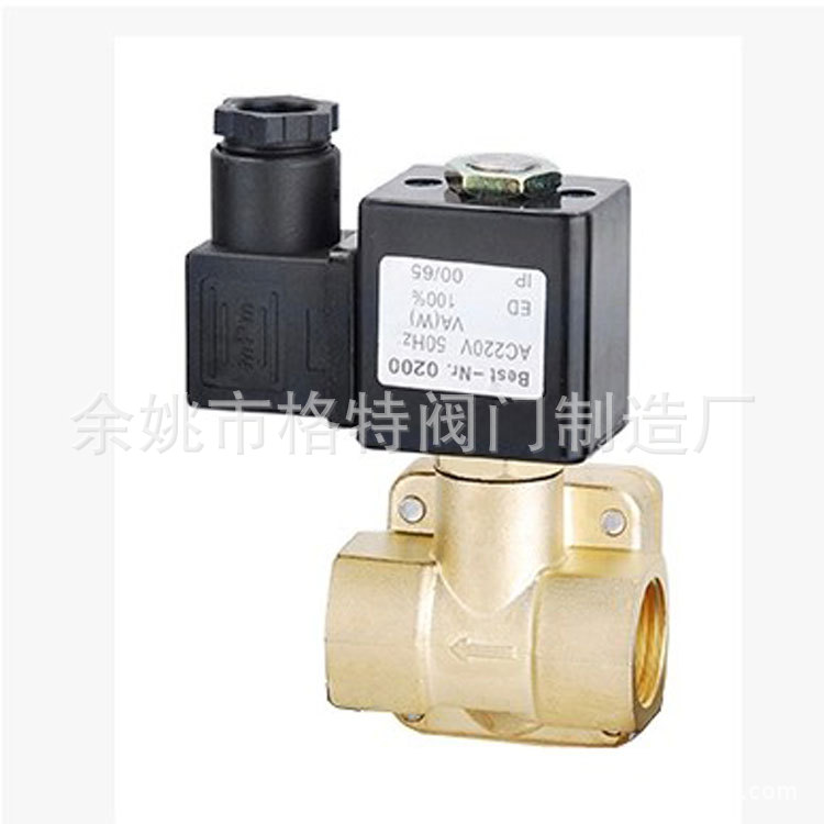 0927高压先导黄铜电磁阀  4分6分1寸全铜AC220V厂家批发
