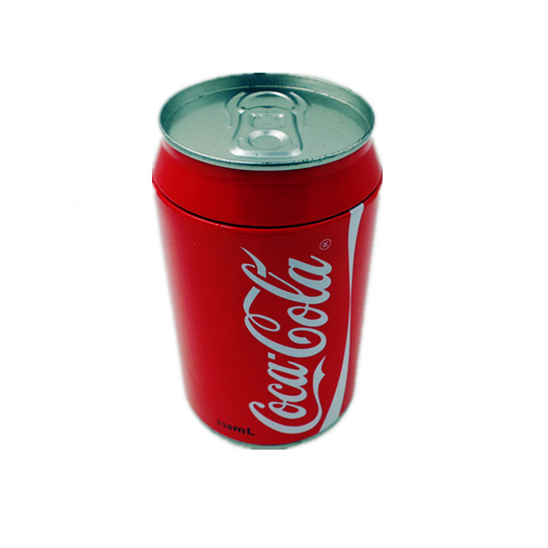 精巧な鉄の箱の包装は注文してコーラのtシャツをまねて鉄の缶の小銭の貯金箱のブリキのキャンディーの缶を包装します。|undefined
