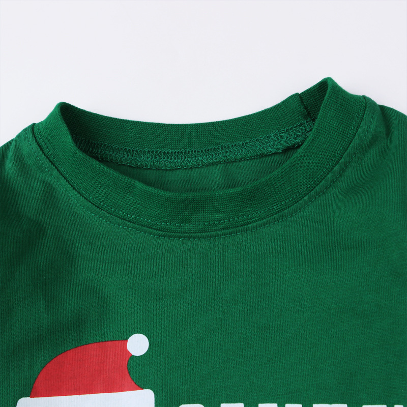 Children's Christmas set two-piece Santa Claus printed home suit_voghion.com