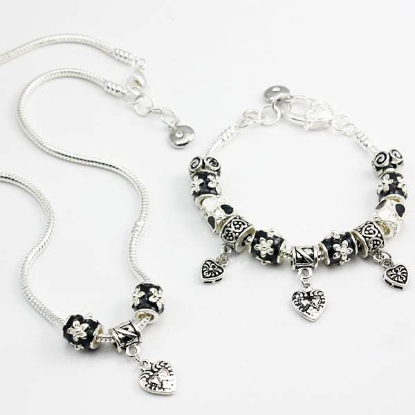 PA0105吊心扉黑白项链175