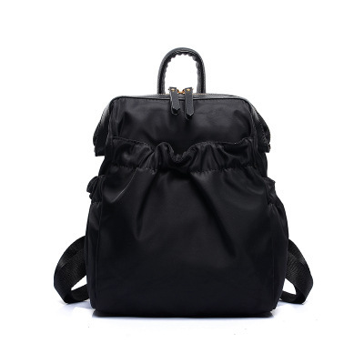 紫魅女包2015夏款潮韩版休闲时尚学生尼龙轻便褶皱双肩包女背包