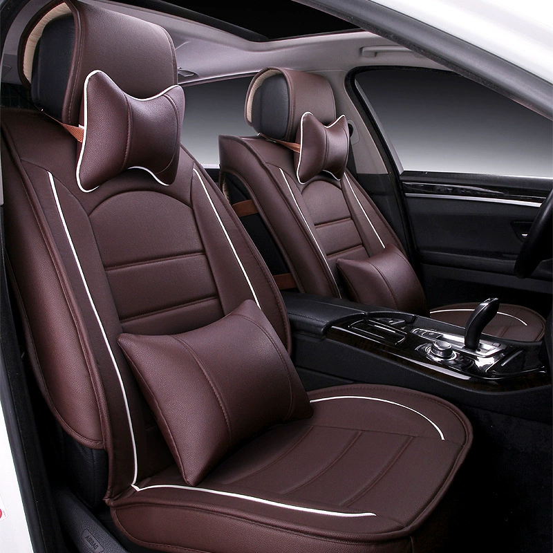 Деловая Кожаная подушка для автомобильного сиденья высокого класса, полностью объемный чехол для автомобильного сиденья, подушка для четырех сезонов, универсальная подушка, автомобильные принадлежности