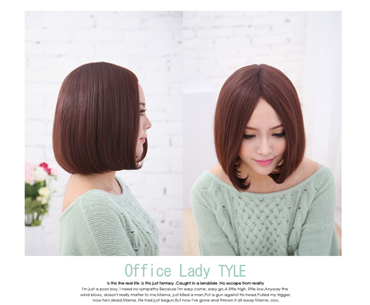 Perruque cheveux raides Court - Ref 2611428 Image 8