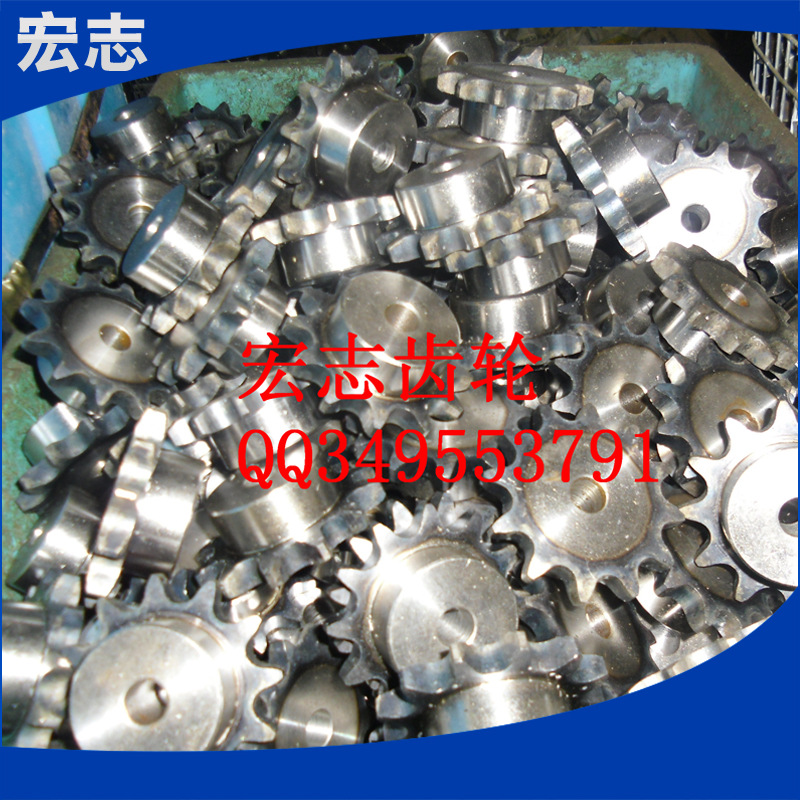 专业经销 不绣钢刮板机链轮 双排圆环齿轮链轮