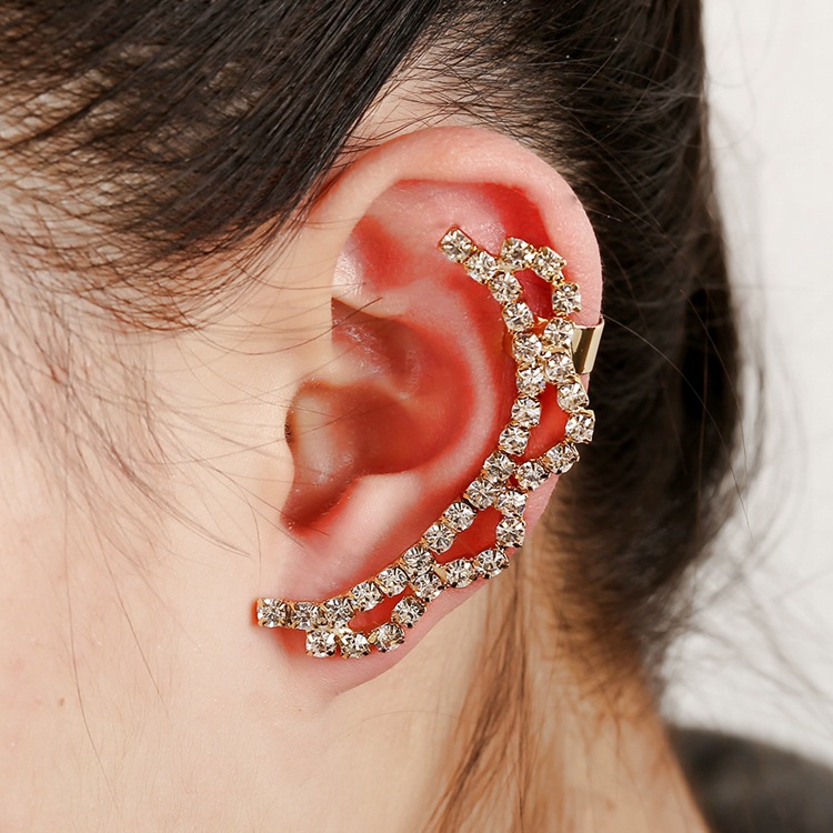 Korean  Full Diamond Crystal Ear Clip display picture 4