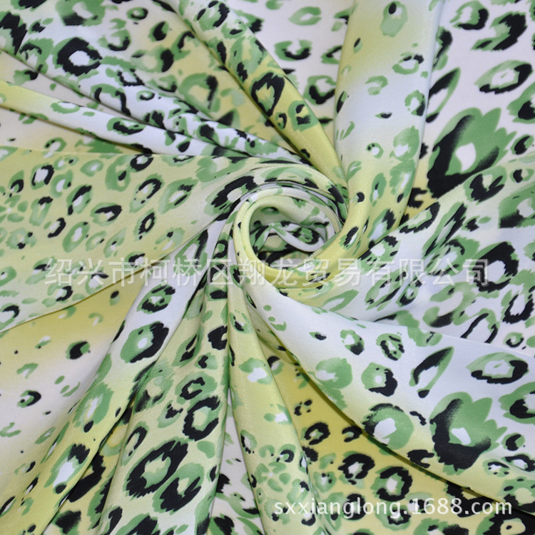 【翔龙印花 XL2859】现货供应 厂家直销彩色简约豹纹水洗绒面料