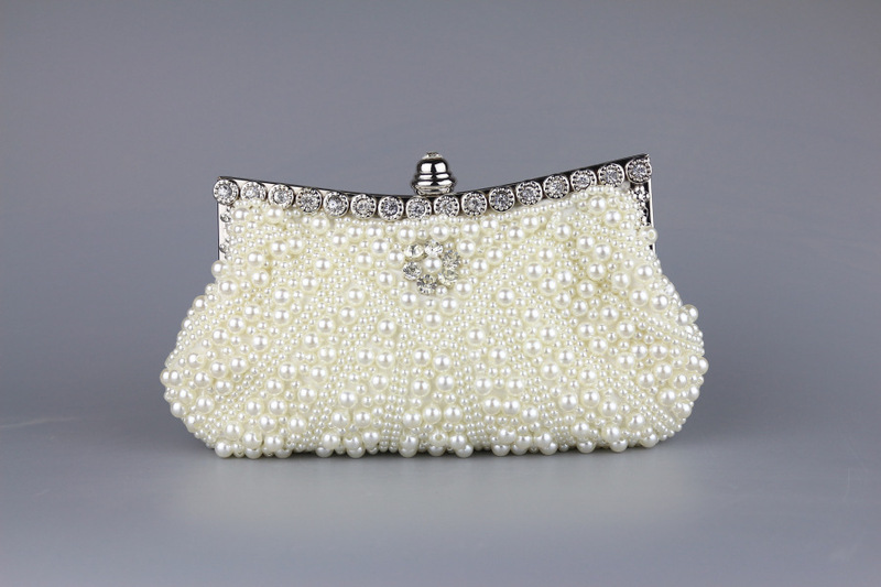 Popular Pearl with Diamond Banquet Bag Gift Bag Bridal Bag Clutch Bag Chain Bag Cheongsam Handbag Women's Bag