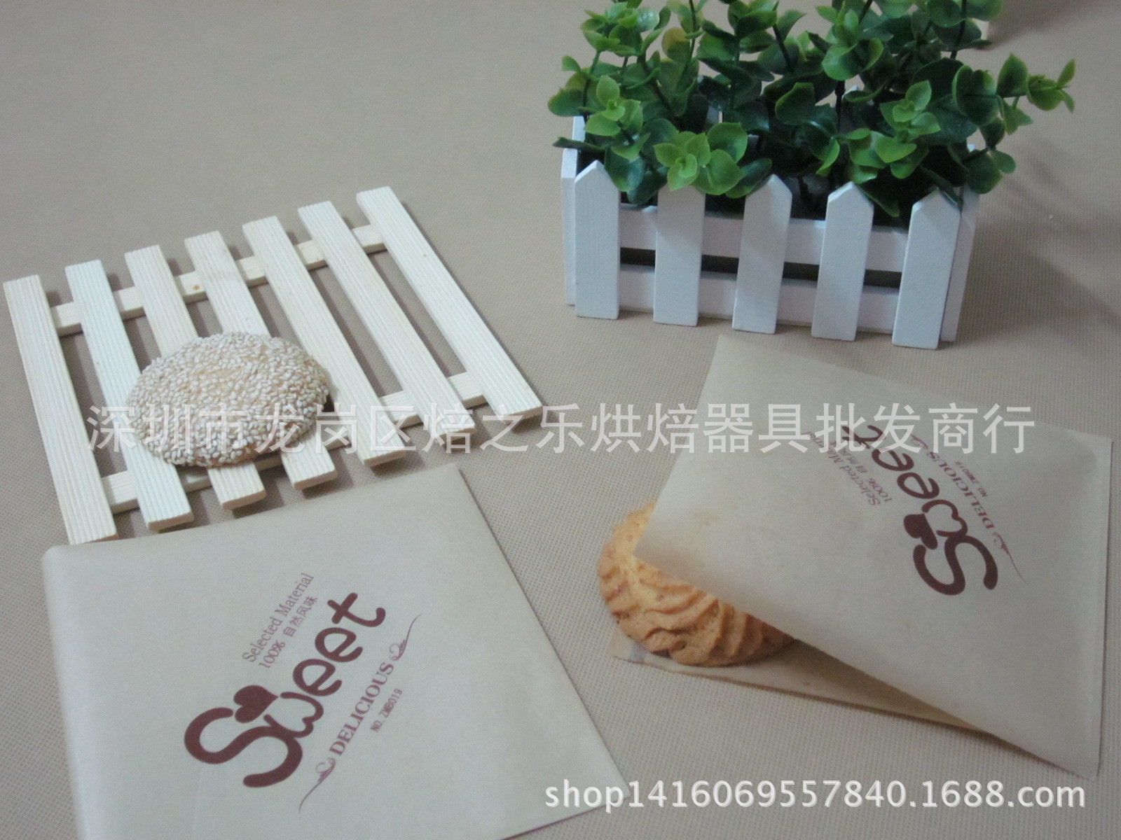 随手包 手抓袋 防油牛皮纸袋 双边开三角袋 甜甜圈汉堡包袋 100个