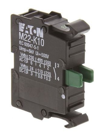 现货Eaton/M22-K10旋转开关附件接触块500V 2A 原装正品