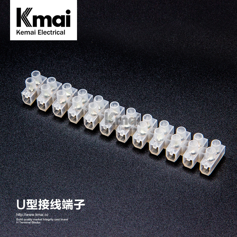 厂家直销U型6A接线端子排塑料接线端子排接线柱端子台电线连接器