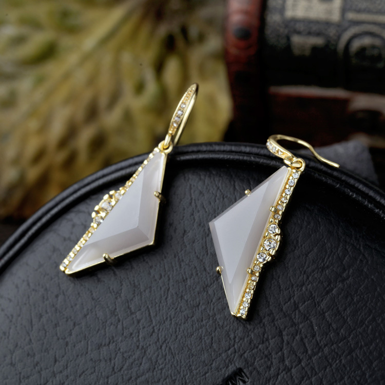 Jewelry Simple Triangle Pendant Women's Earrings display picture 9