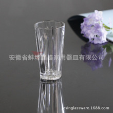 工厂新款品质机压玻璃水杯 简约竖纹透明牛奶饮料杯 耐热耐用水杯