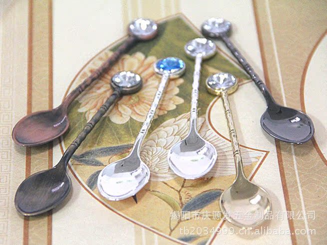 圆钻头复古勺子咖啡勺子(JY04)