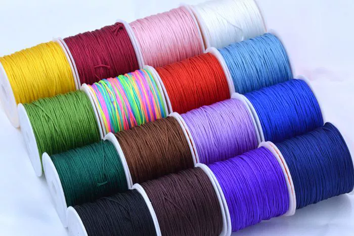 Плетёный красный шнур браслет, handmade аксессуар, шнур для ожерелья, 0.8 мм, оптовая