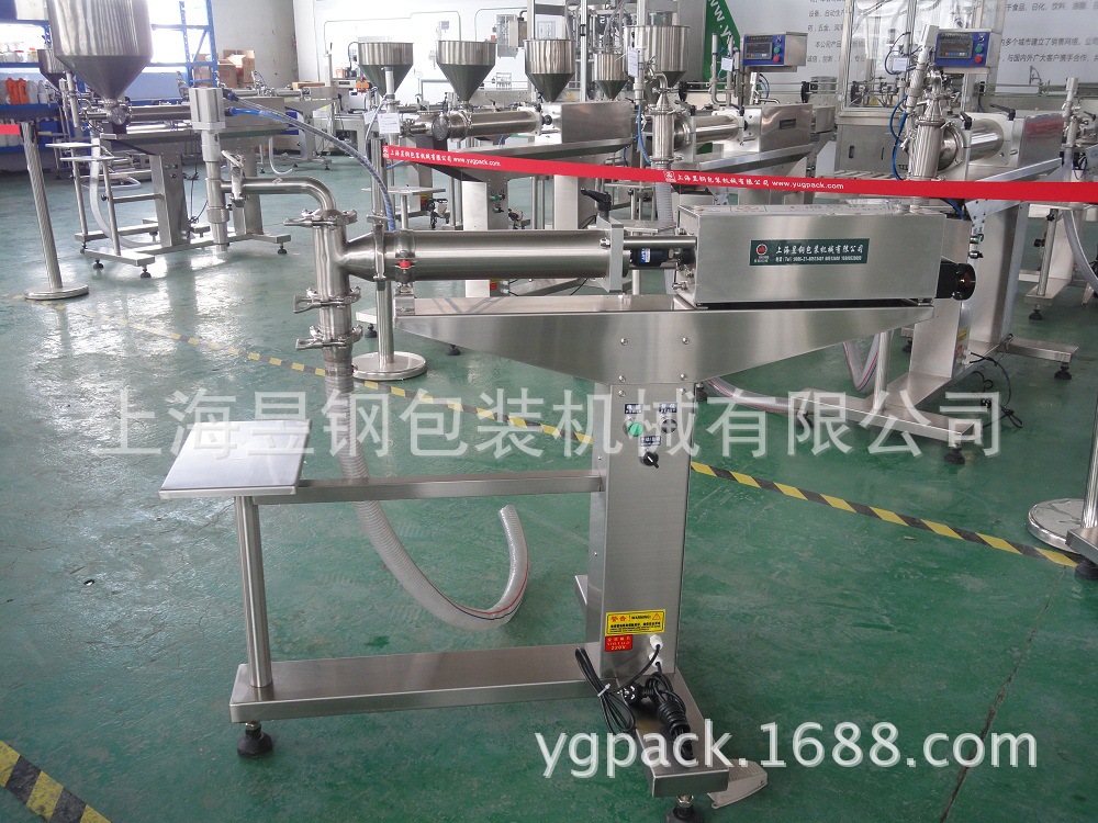 上海昱钢  落地式纯气动液体灌装机