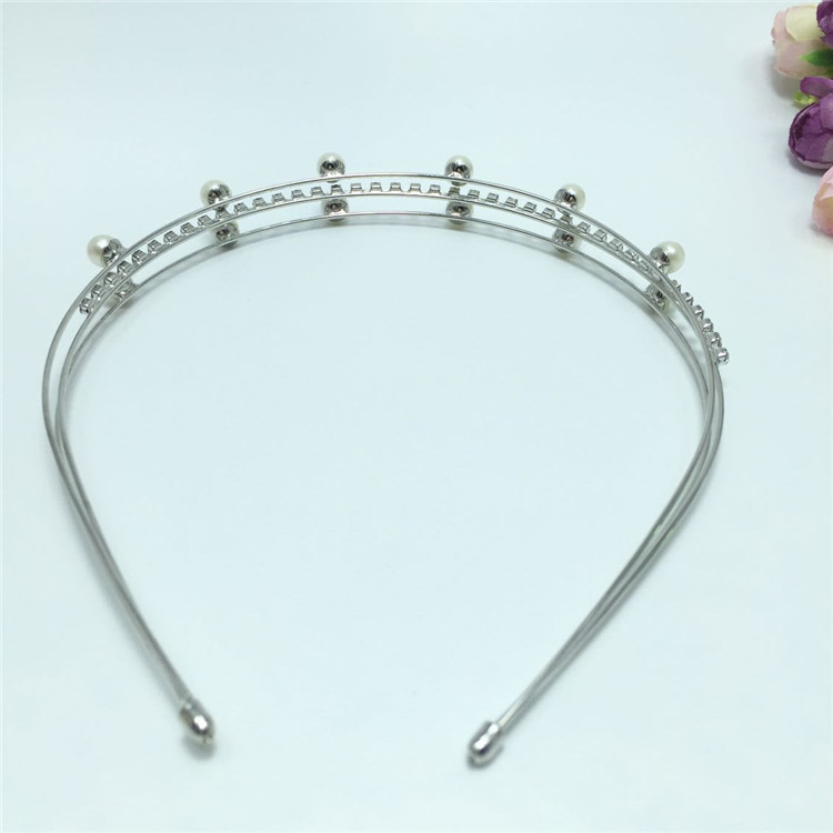 Fashion Geometric Alloy Inlay Artificial Pearls Rhinestones Hair Band display picture 6