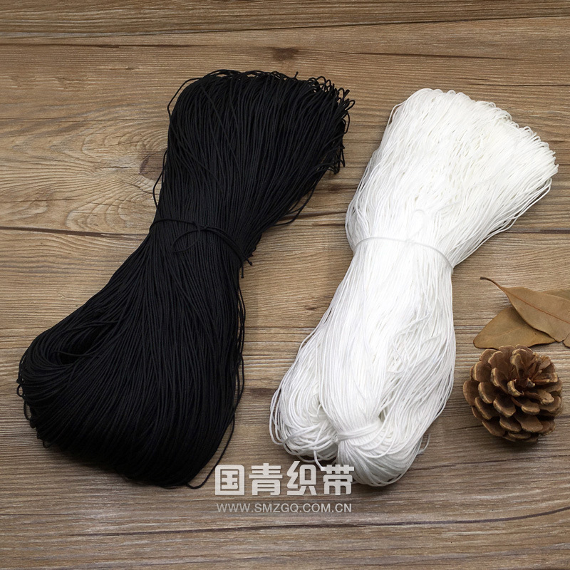 厂价批量供应 涤纶绵芯细圆绳 0.8mm 黑色 DIY装饰 吊牌配件绳子