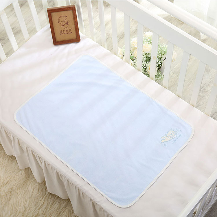 新生儿纯棉防漏防水隔尿床垫婴幼儿透气吸水80cm*60cm隔尿垫批发|ru