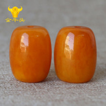 老蜜蜡桶珠二代浮盐水荧光散珠星月菩提佛珠diy饰品配件批发文玩