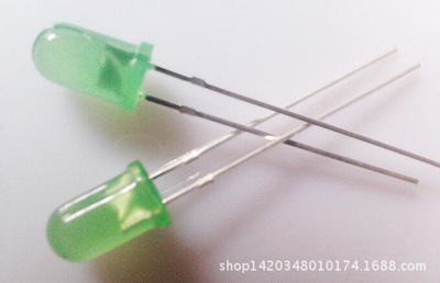 LED直插灯 5MM/F5绿发翠绿超高亮 短脚 发光二极管 F5圆头翠绿