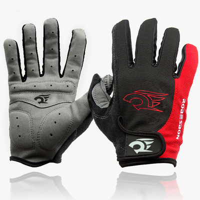 Wholesale cycling gloves spring and autumn breathable full-finger mountain bike autumn and winter non-slip sun protection long finger gloves black series