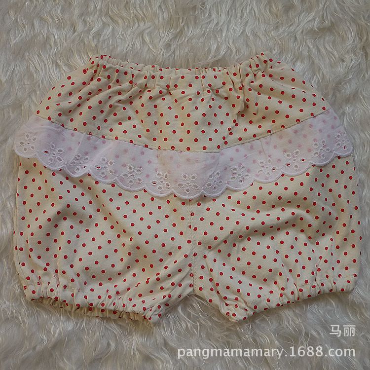女童內褲純棉兒童平角褲寶寶2用檔可開襠褲小女孩花邊