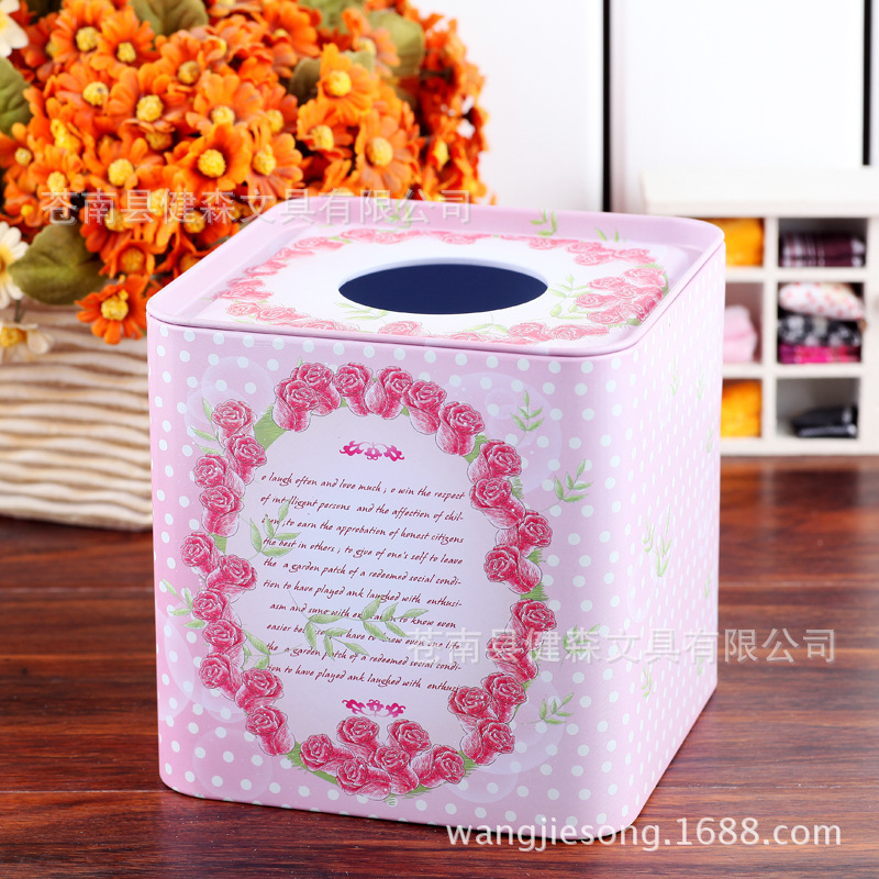 直销纸巾盒 多种规格马口铁纸巾盒 方形纸巾盒 精美马口铁盒