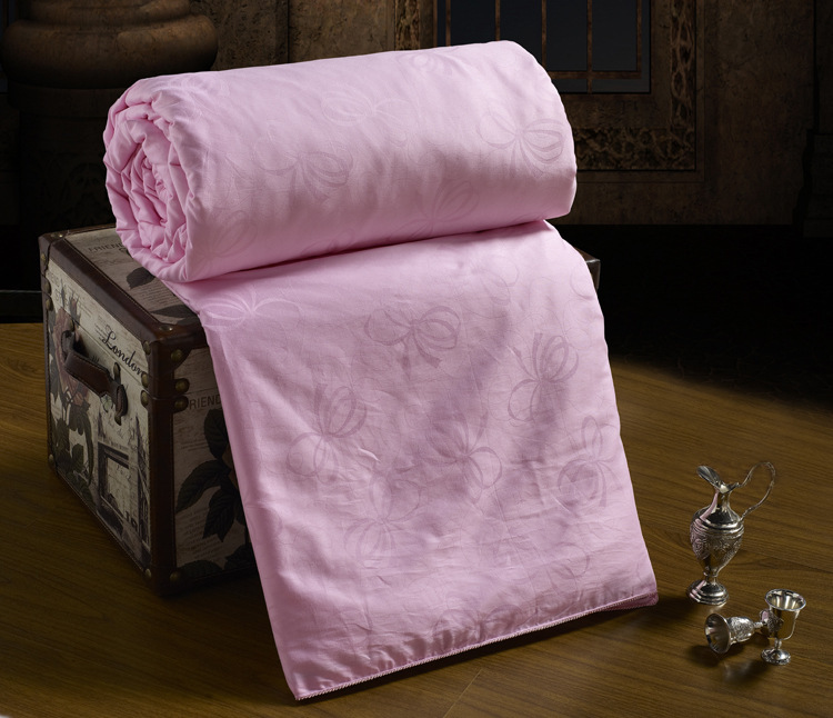 全棉40s40s貢緞大提花 蝴蝶結 粉色