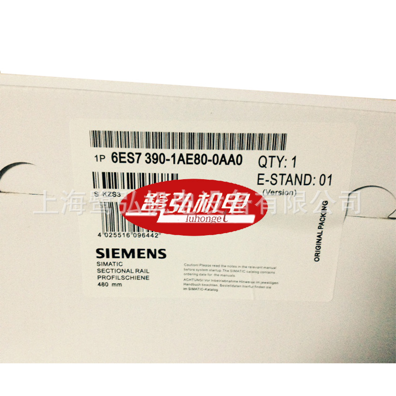 6ES7390-1AE80-0AA0原装西门子PLC/S7-300安装导轨480MM 轨道