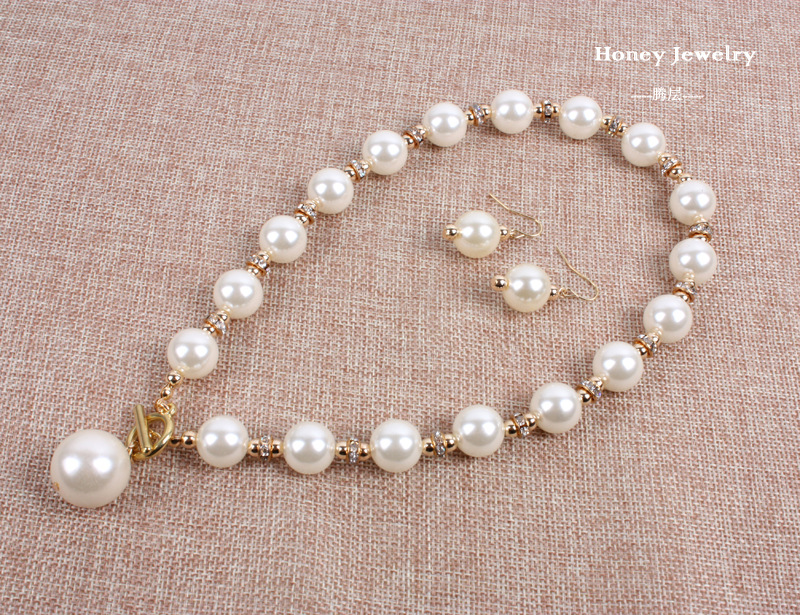 Occident and the United States pearlnecklace (Gold)NHCT0065-Gold