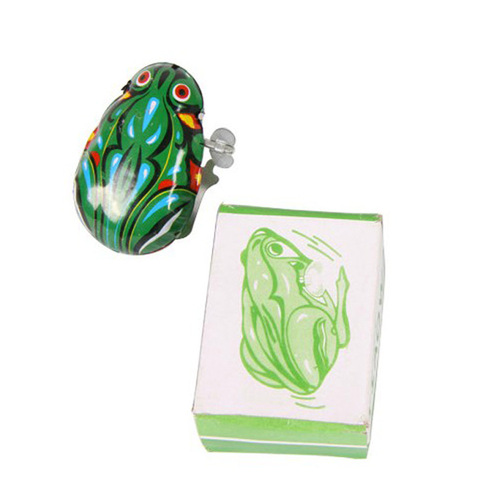 Tin frog, nostalgic wind-up toy baby, wind-up tin frog, classic street stall toys wholesale