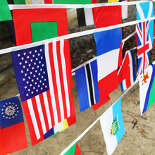 7号32个国家串旗 世界各国小国旗外国旗串旗