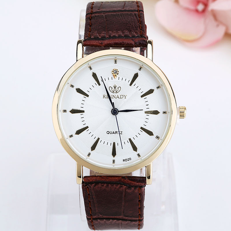 Leisure Men watch (White Brown Strap)NHMM1931-White Brown Strap