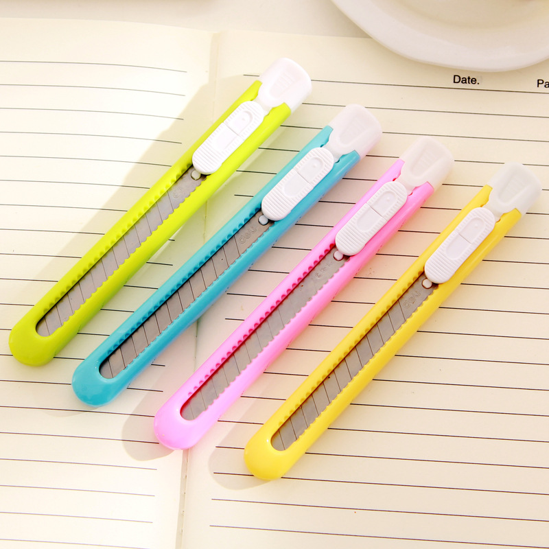 DL04 得力文具 糖果色 学生美工刀 小刀 拆信刀 工具刀2054|ms