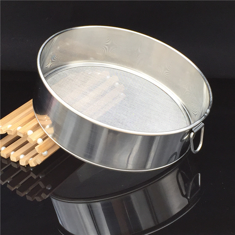 Thickening of the whole 304 Sift flour 60 Eye 13.5 15 16 20cm Hanging ring powder sifter Baking Tools Powdered sugar sieve