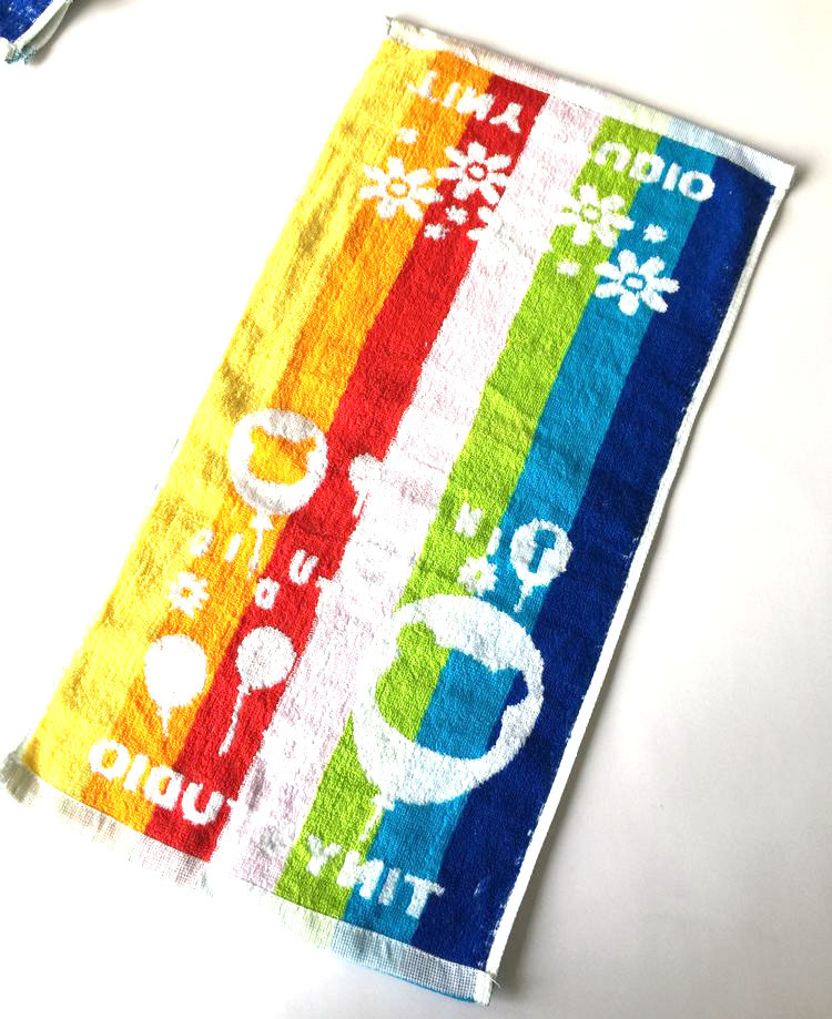 Non -twisted gauze with flower children's towel #C05 cotton flower…