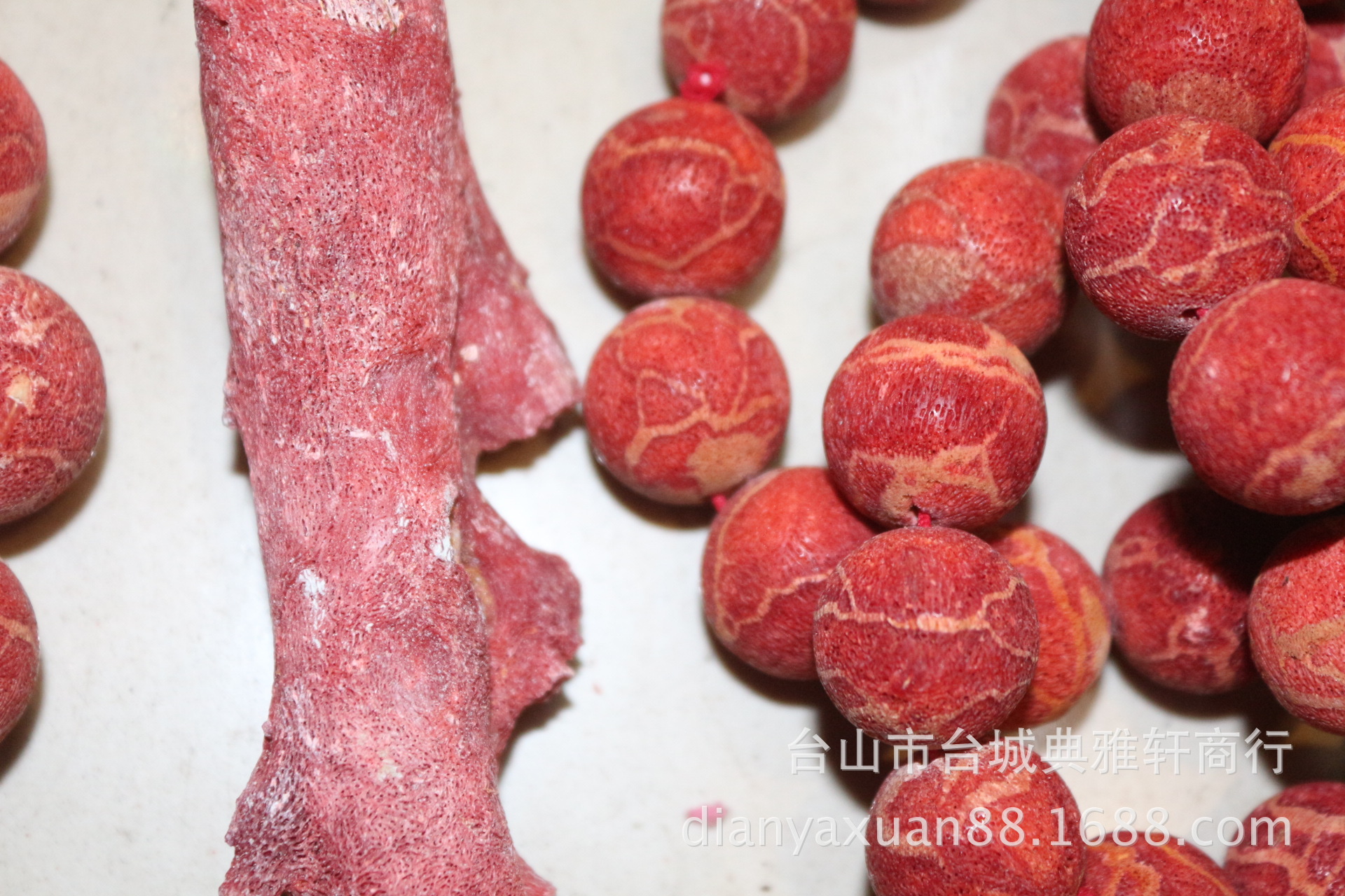 印尼红珊瑚原始颜色素面手串、项链 (10)