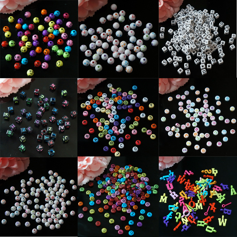 Solid color acrylic beads, ABS pearl jewelry, five-petal straight hole plum blossom beads, DIY earrings, plastic flower accessories detail image 11