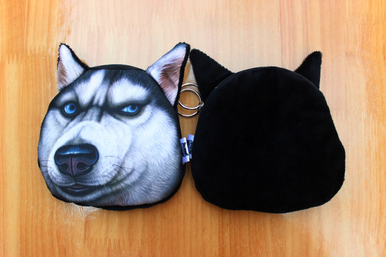 Animal Pattern Autumn&Winter Season Unisex Animal Plush Polyester Zipper Coin Purses