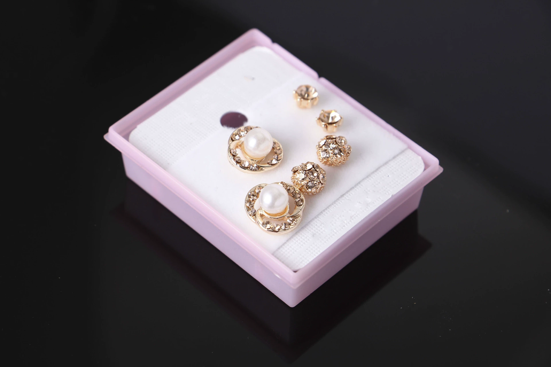 Taobao новая мода вставленная diamond серьги дешево и доступно
