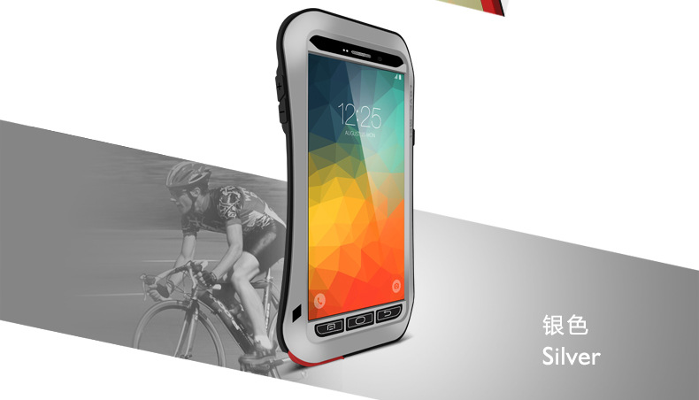 LOVE MEI Powerful Small Waist Water Resistant Shockproof Aluminum Metal Heavy Duty Case Cover for Samsung Galaxy Note 5