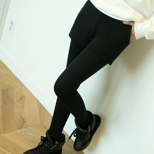 Шорты-леггинсы поддельные костюм из двух частей женские на флисовой подкладке утепленные леггинсы 200 кг плюс толстые плюс Сайз