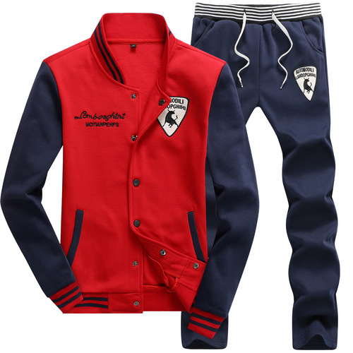 Autumn/Winter Men's Sporty Casual Set, Open-knitted Long Sleeve Casual Sportswear, Fashionable Slim Fit Breathable Men's Clothing Wholesale