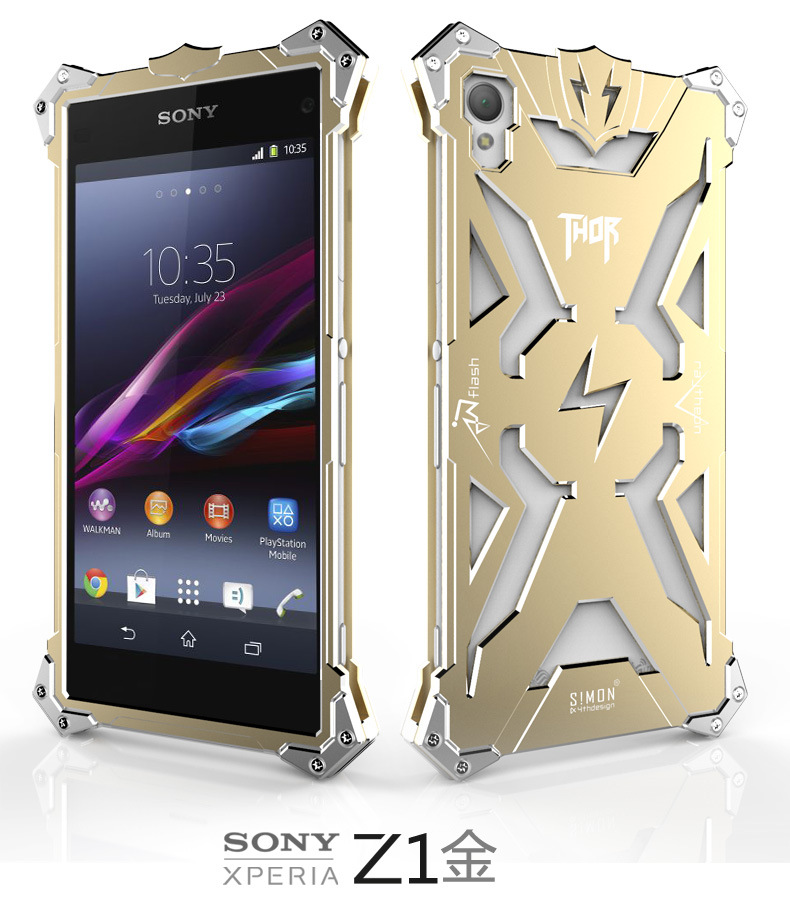 SIMON THOR Aviation Aluminum Alloy Shockproof Armor Metal Case Cover for Sony Xperia Z4 & Z3 & Z2 & Z1
