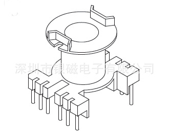 RM10骨架厂家、YC-RM-1002、6+6P变压器骨架、电感线圈骨架