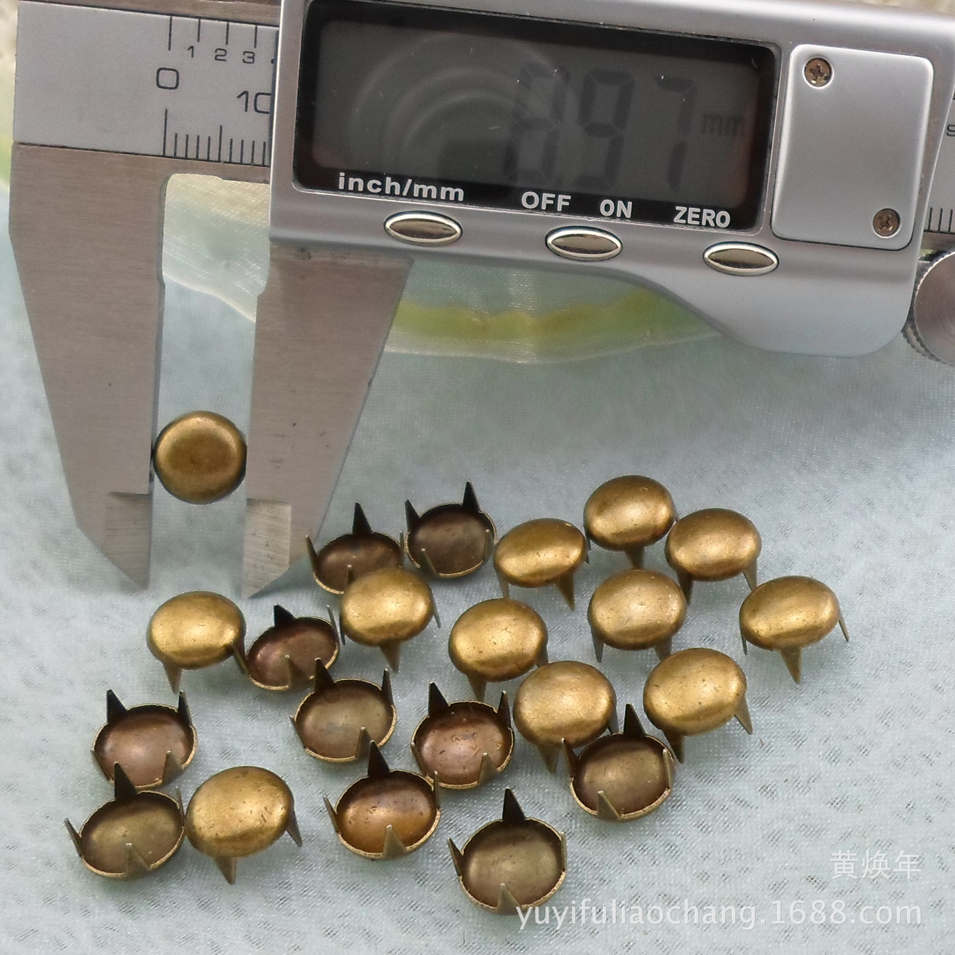 （全铁）9MM圆头4爪钉 帽子青古铜半圆蘑菇形状DIY4脚爪扣